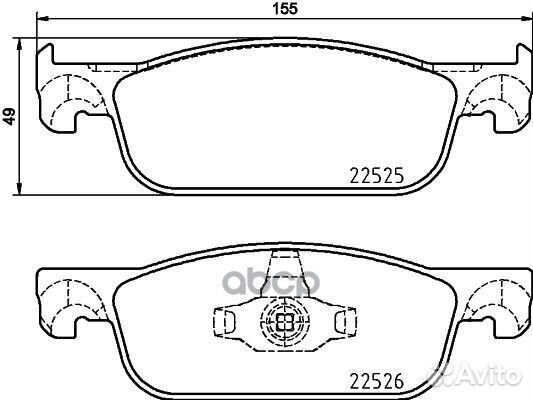 Колодки тормозные дисковые передн. renault clio