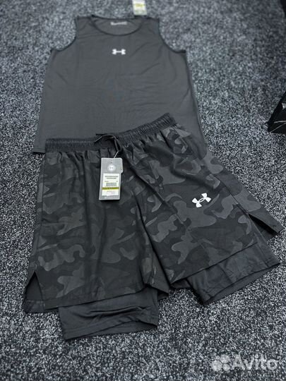 Шорты Under Armour камуфляж с лосинами