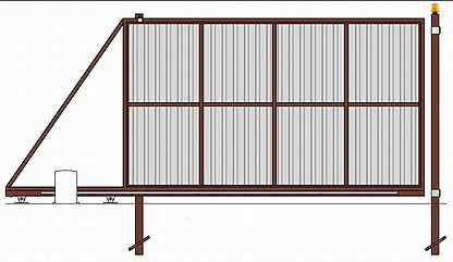 Откатные ворота свари сам (с балкой)