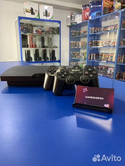 PS3 slim 320гб+много игр+2 Джоя+Гарантия