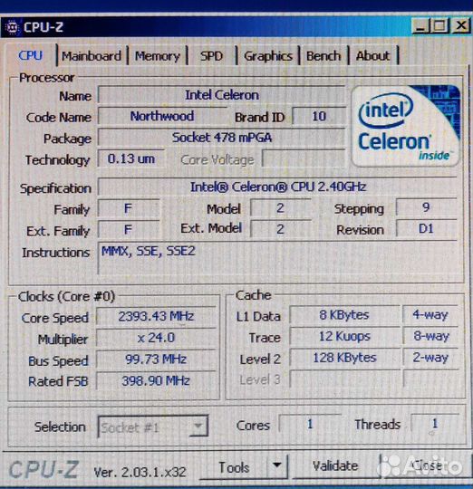 Процессор Intel celeron 2.4 GHz Socket 478