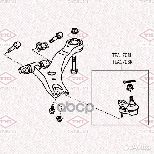 Опора шаровая нижняя левая TEA1708L tatsumi