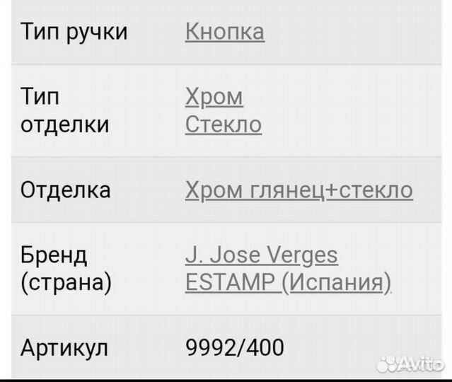Мебельные ручки Испания