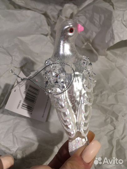 Птичка голубь стекло игрушка