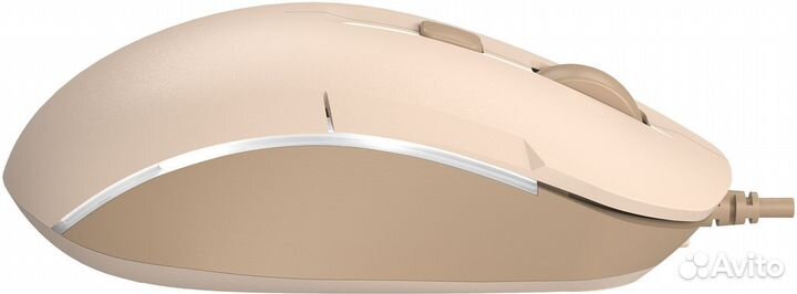 Мышь A4Tech Fstyler FM26S бежевый/коричневый оптическая 1600dpi silent USB для ноутбука 4but (FM26S