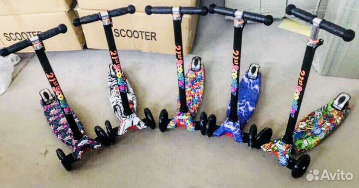 Самокат трюковой. Городской самокат. Детский