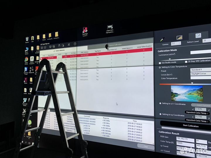 Монтаж и калибровка видеостен и проекторов