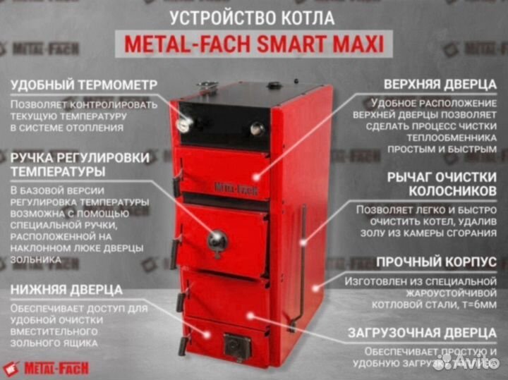 Котел на угле maxi 30кВт