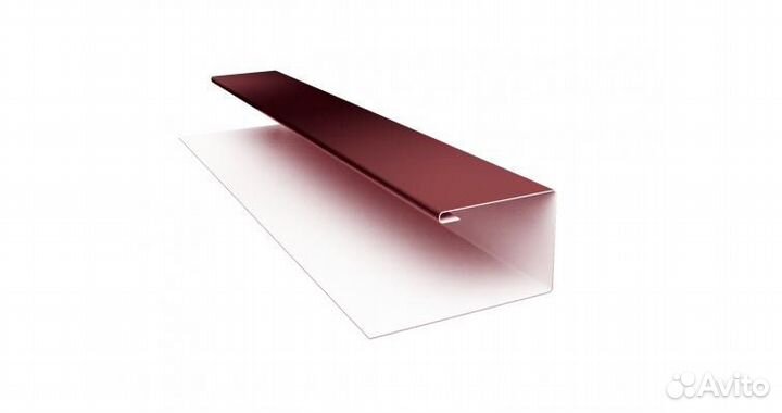 Планка П-образная бх new Atlas 0,5 мм, Цвет Ral 3005, Покрытие Atlas с пленкой, Толщина металла 0,5