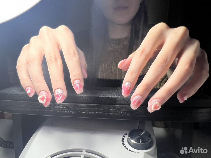 Маникюр наращивание ногтей