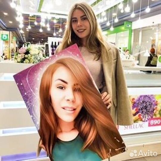 Портрет на холсте по фото в Кизилюрте