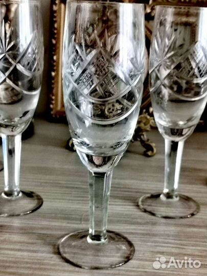 Фужеры хрустальные СССР чехия