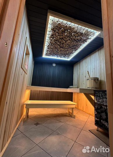 Панно из можжевельника в баню