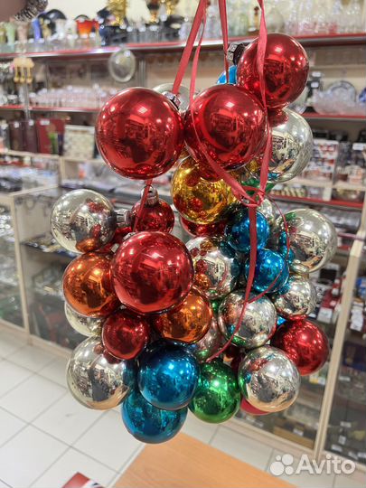 Елочная игрушка шар стекло ГДР