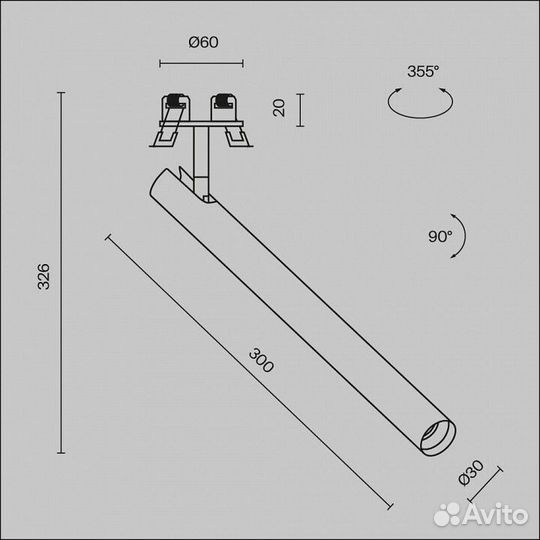 Светильник Maytoni Focus T C141RS-L300-6W3K-B