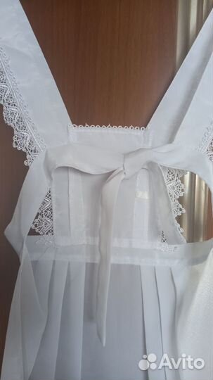 Белый школьный фартук (40-46)