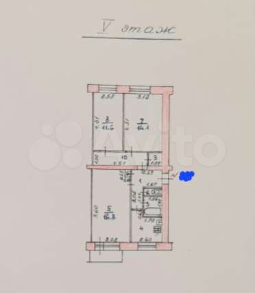3-к. квартира, 62,6 м², 5/5 эт.