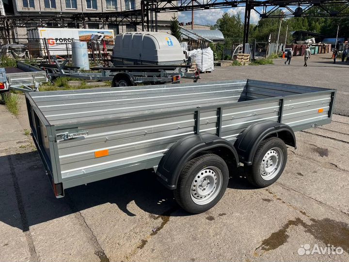 Легковой двухосный прицеп 3.5х1.5 м (борта 40 см)