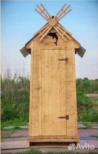 Дачный туалет деревянный Б212
