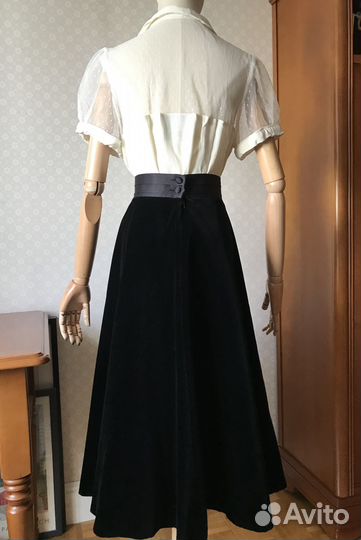 Юбка бархат винтаж Великобритания S