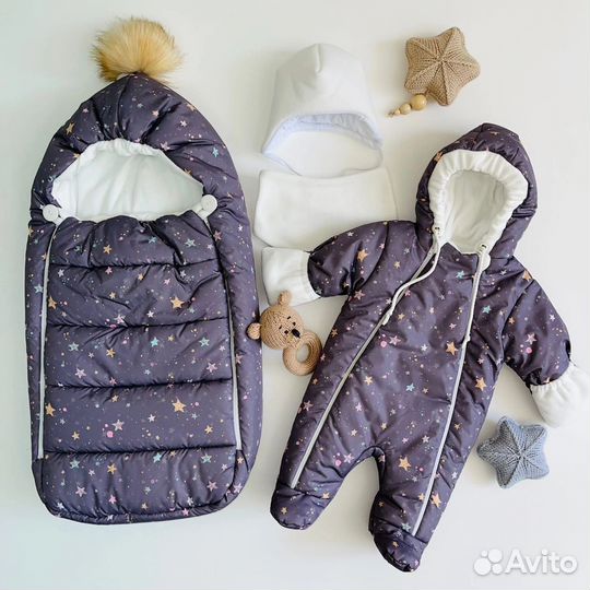 Зимний комплект на выписку для новорожденных