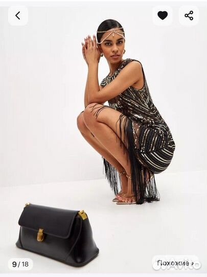 Вечернее платье миди 44-46 размер