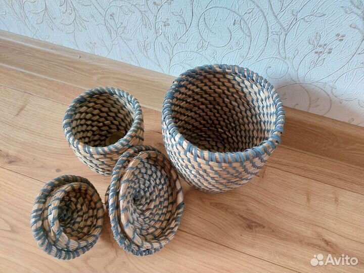 Корзина плетеная с крышкой