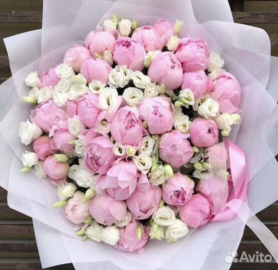 Эустома букет пион