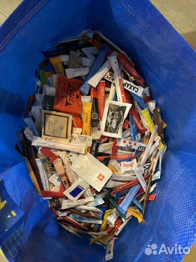 Коллекция сахара в пакетиках