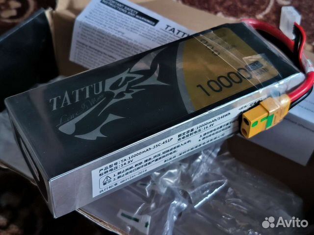 Аккумулятор новый Tattu LiPo 4s 10000mah 25С объявление продам