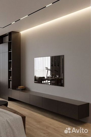 Тв зона со шкафами на заказ