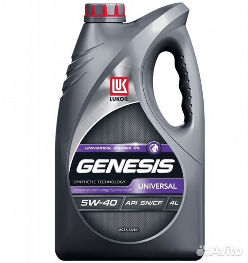 Лукойл genesis universal 5W-40 SN/CF 4л Оригинал