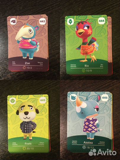 Amiibo карты 5 серия animal crossing