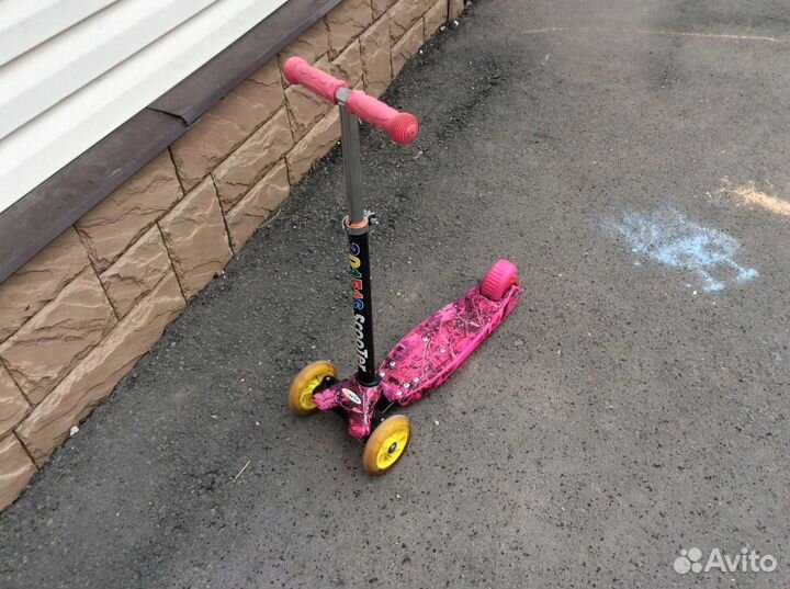 Самокат Детский со светящимися колёсами