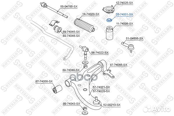 Подшипник опоры аморт. nissan almera n1 перед