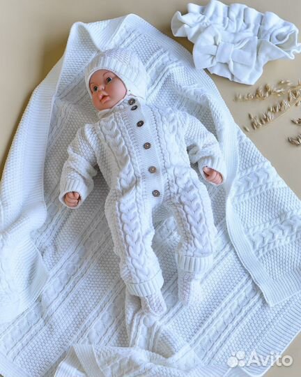 Новый вязаный конверт на выписку весна/лето