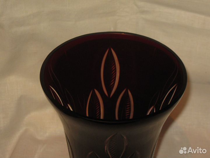 Ваза. Рубиновое стекло. СССР