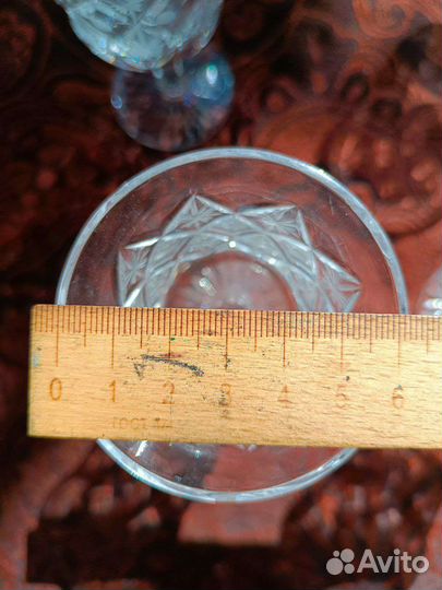 Рюмки хрустальные. 6 штук