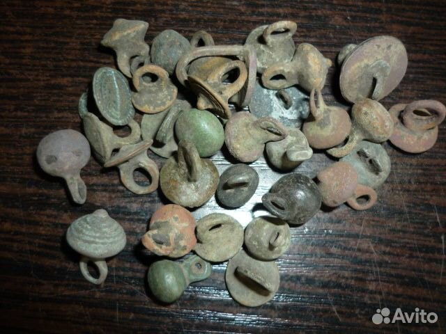 Старинные пуговицы гирьки 33 штуки