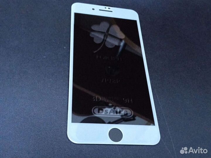 Белое стекло iPhone 7/8 plus