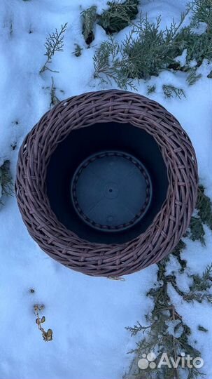 Кашпо из эко ротанга