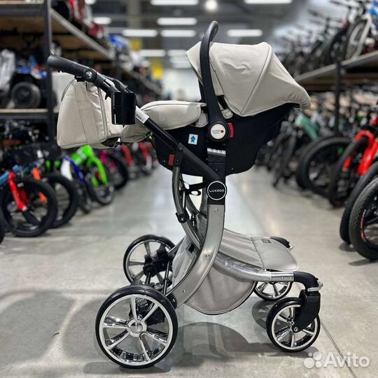 Коляска трансформер. Экокожа, 3в1