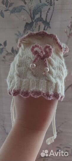 Вязаная шапочка для новорожденных