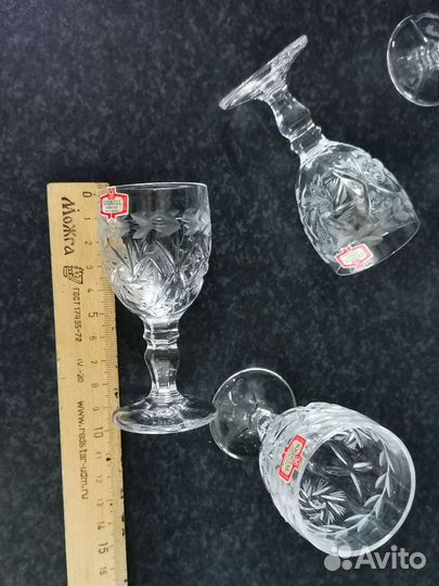 Набор хрустальных рюмок 6шт Krystal Югославия