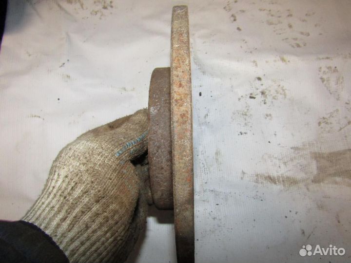 Диск тормозной передний не вентилируемый 206 1998