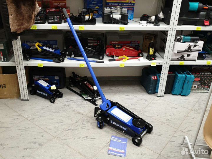 Домкрат подкатной 3 Тонны, 2 насоса, 135-460 мм