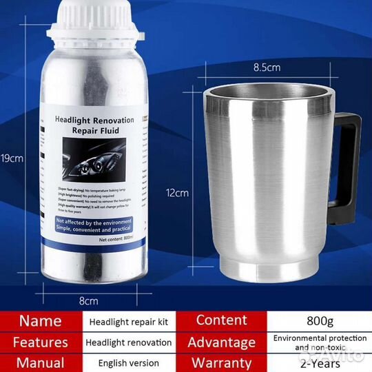 Комплект для полировки автомобильных фар, ремонт с