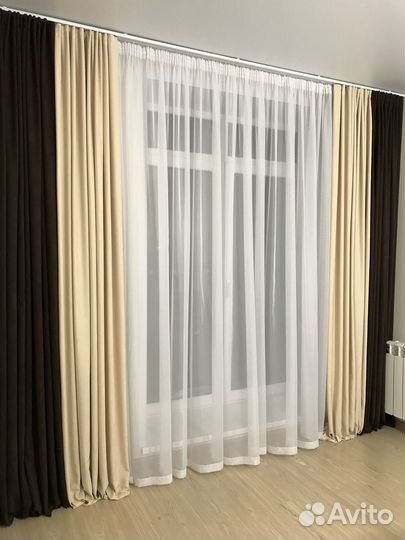 Шторы комбинированные, канвас