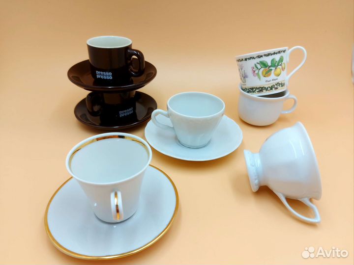 Кофейная пара* разные* эспрессо чашечки