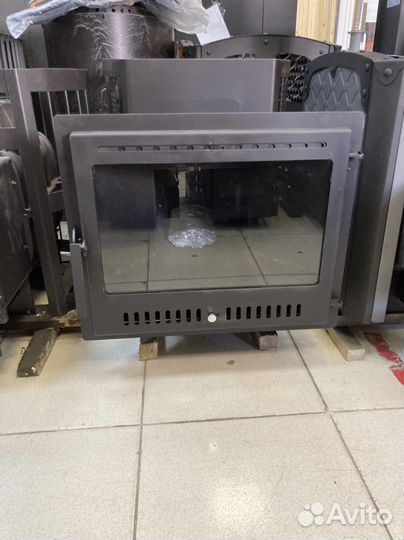 Печь для бани с панорамным стеклом до 18м3
